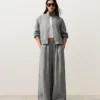100% Linen Wide-Leg Striped Trousers 100% Linen Wide-Leg Striped Trousers