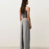 100% Linen Wide-Leg Striped Trousers 100% Linen Wide-Leg Striped Trousers