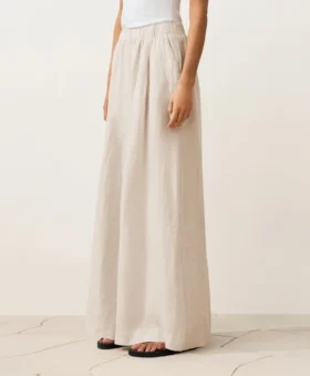 100% Linen Wide-Leg Trousers