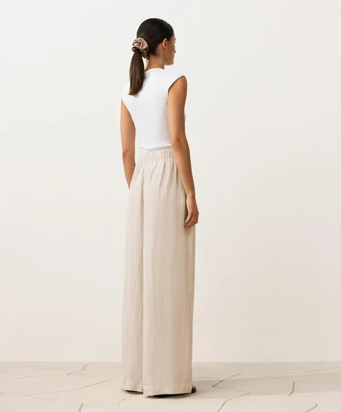 100% Linen Wide-Leg Trousers 100% Linen Wide-Leg Trousers