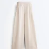100% Linen Wide-Leg Trousers 100% Linen Wide-Leg Trousers