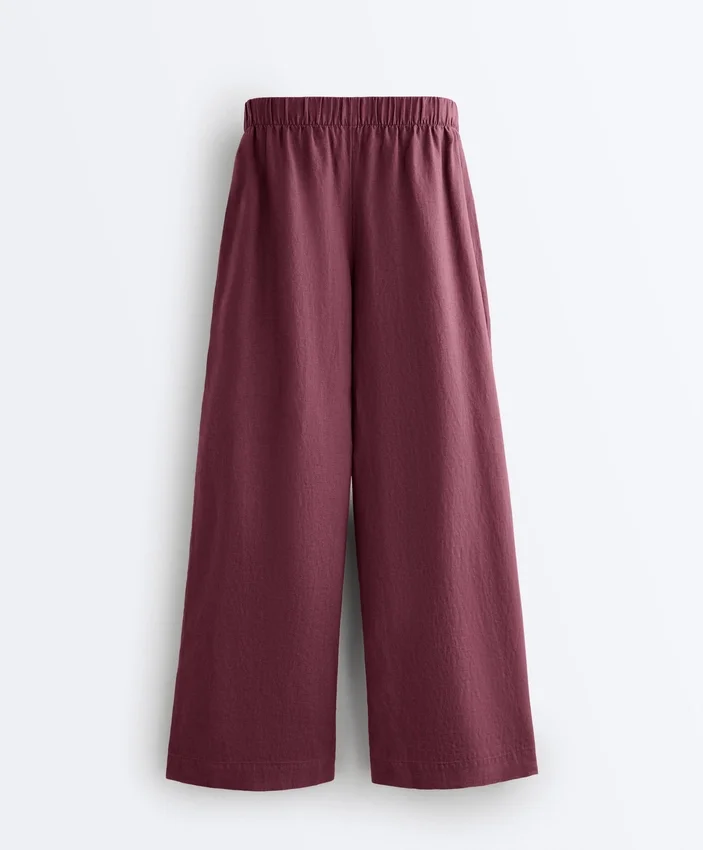 100% Linen Wide-Leg Trousers 100% Linen Wide-Leg Trousers
