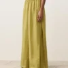 100% Linen Wide-Leg Trousers with Side Pleat 100% Linen Wide-Leg Trousers with Side Pleat