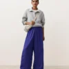 100% Linen Wide-Leg Trousers with Side Pleat 100% Linen Wide-Leg Trousers with Side Pleat