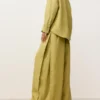 100% Linen Wide-Leg Trousers with Side Pleat 100% Linen Wide-Leg Trousers with Side Pleat
