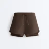 2-In-1 Mid Rise Light Touch Shorts