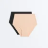 2 Invisible Cotton Blend Mid-Rise Classic Briefs