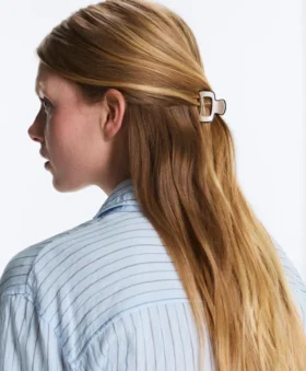 2 Mini Hair Clips with Piping
