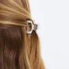 2 Mini Hair Clips with Piping 2 Mini Hair Clips with Piping