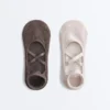 2-Pack Cotton Blend Yoga & Pilates Socks with Crossover Straps 2-Pack Cotton Blend Yoga & Pilates Socks with Crossover Straps
