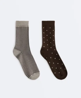2 Pairs of Classic 55% Modal 10% Cashmere Socks