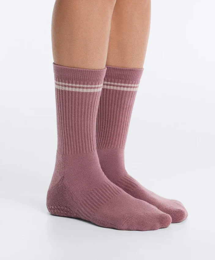 2 Pairs of Classic Cotton Blend Yoga and Pilates Socks 2 Pairs of Classic Cotton Blend Yoga and Pilates Socks