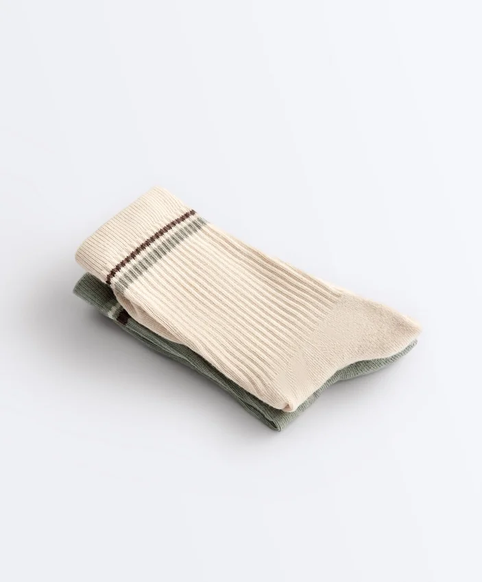 2 Pairs of Classic Cotton Blend Yoga and Pilates Socks 2 Pairs of Classic Cotton Blend Yoga and Pilates Socks