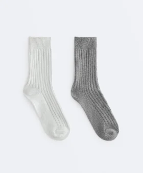 2 Pairs of Classic Ribbed Socks