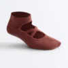 2 Pairs of Cotton Blend Sneaker Yoga and Pilates Socks with Crossover Straps 2 Pairs of Cotton Blend Sneaker Yoga and Pilates Socks with Crossover Straps