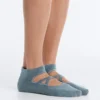 2 Pairs of Cotton Blend Yoga and Pilates Socks with Crossover Straps 2 Pairs of Cotton Blend Yoga and Pilates Socks with Crossover Straps