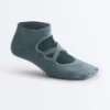 2 Pairs of Cotton Blend Yoga and Pilates Socks with Crossover Straps 2 Pairs of Cotton Blend Yoga and Pilates Socks with Crossover Straps