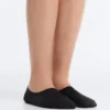 2 Pairs of High-Cut Ribbed Cotton Blend Invisible Socks 2 Pairs of High-Cut Ribbed Cotton Blend Invisible Socks