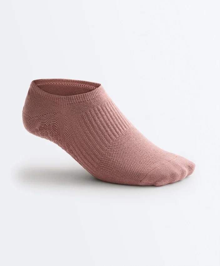 2 Pairs of Invisible Cotton Blend Yoga and Pilates Socks 2 Pairs of Invisible Cotton Blend Yoga and Pilates Socks