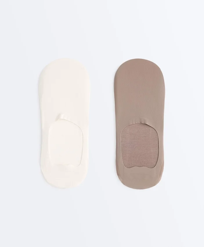 2 Pairs of Invisible Microfibre High Cut Socks 2 Pairs of Invisible Microfibre High Cut Socks