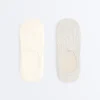 2 Pairs of Invisible Ribbed Microfibre High-Cut Socks 2 Pairs of Invisible Ribbed Microfibre High-Cut Socks