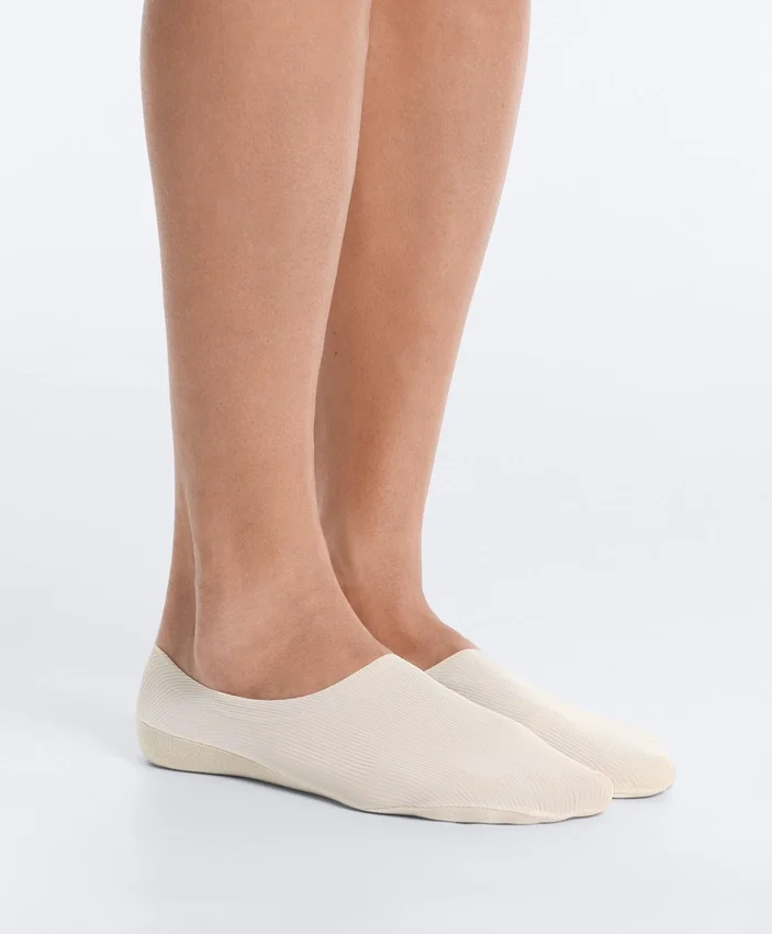 2 Pairs of Invisible Ribbed Microfibre High-Cut Socks 2 Pairs of Invisible Ribbed Microfibre High-Cut Socks