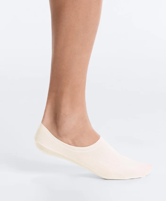 2 Pairs of Invisible Ribbed Microfibre High-Cut Socks 2 Pairs of Invisible Ribbed Microfibre High-Cut Socks