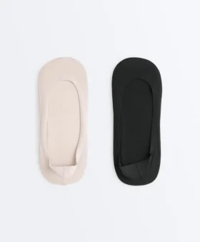 2 Pairs of Low-Cut Cotton Blend Invisible Socks 2 Pairs of Low-Cut Cotton Blend Invisible Socks