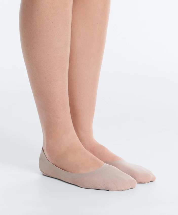 2 Pairs of Medium-Cut Cotton Blend Invisible Socks 2 Pairs of Medium-Cut Cotton Blend Invisible Socks