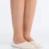 2 Pairs of Medium Cut Ribbed Cotton Blend Invisible Socks 2 Pairs of Medium Cut Ribbed Cotton Blend Invisible Socks