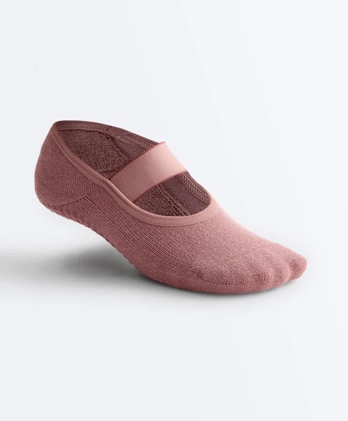 2 Pairs of Padded Cotton Blend Invisible Yoga and Pilates Socks with Wide Strap 2 Pairs of Padded Cotton Blend Invisible Yoga and Pilates Socks with Wide Strap