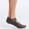 2 Pairs of Padded Cotton Blend Yoga and Pilates Invisible Socks with Crossover Straps 2 Pairs of Padded Cotton Blend Yoga and Pilates Invisible Socks with Crossover Straps