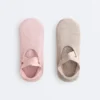 2 Pairs of Padded Cotton Blend Yoga and Pilates Socks with Crossover Straps 2 Pairs of Padded Cotton Blend Yoga and Pilates Socks with Crossover Straps