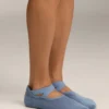 2 Pairs of Padded Cotton Blend Yoga and Pilates Socks with Crossover Straps 2 Pairs of Padded Cotton Blend Yoga and Pilates Socks with Crossover Straps