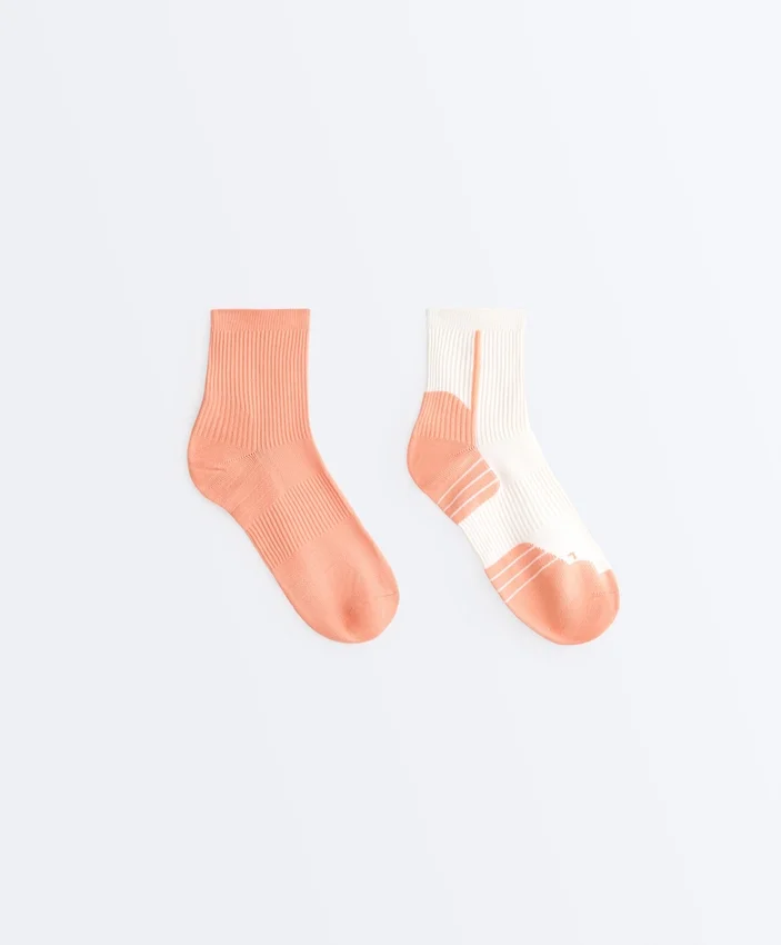 2 Pairs of Polyamide Blend Quarter Running Socks 2 Pairs of Polyamide Blend Quarter Running Socks