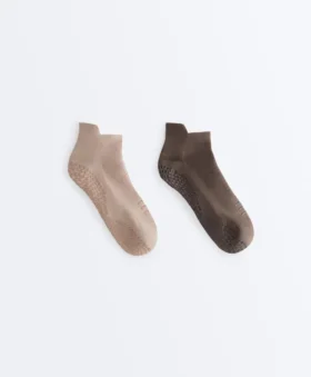 2 Pairs of Polyamide Blend Yoga and Pilates Sneaker Socks 2 Pairs of Polyamide Blend Yoga and Pilates Sneaker Socks