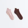 2 Pairs of Polyamide Blend Yoga and Pilates Sneaker Socks 2 Pairs of Polyamide Blend Yoga and Pilates Sneaker Socks
