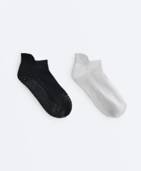 2 Pairs of Polyamide Blend Yoga and Pilates Sneaker Socks 2 Pairs of Polyamide Blend Yoga and Pilates Sneaker Socks