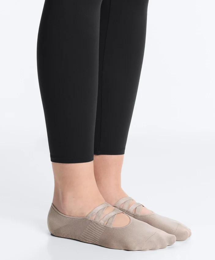 2 Pairs of Polyamide Blend Yoga and Pilates Socks with Double Straps 2 Pairs of Polyamide Blend Yoga and Pilates Socks with Double Straps
