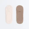 2 Pairs of Ribbed Microfibre Medium Cut Invisible Socks 2 Pairs of Ribbed Microfibre Medium Cut Invisible Socks