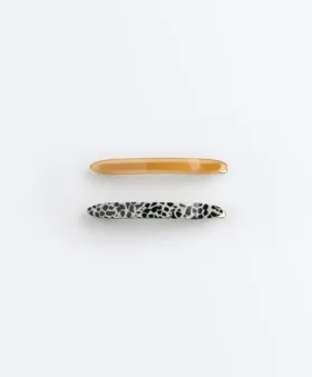 2 Printed Hair Barrettes