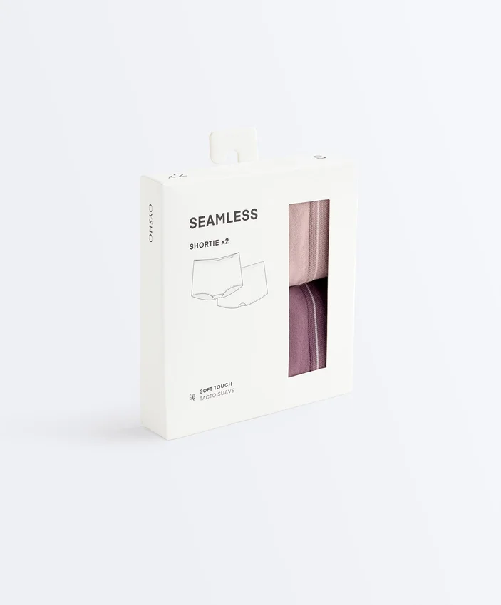 2 Seamless Soft-Touch Shortie Briefs 2 Seamless Soft-Touch Shortie Briefs