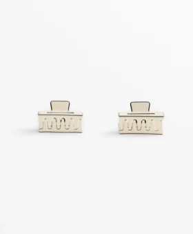 2 Square Piping Hair Clips