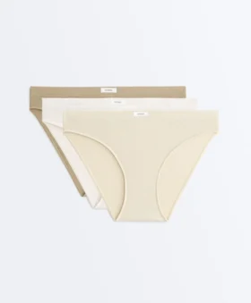 3 Cotton Blend Rib Classic Briefs with Logo