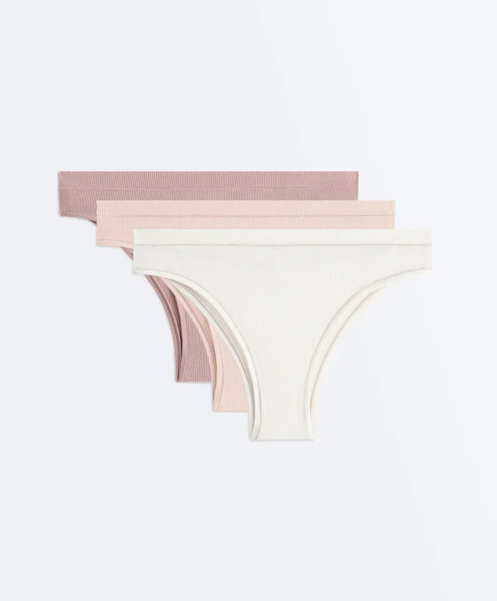 3 Cotton Rib Brazilian Briefs 3 Cotton Rib Brazilian Briefs