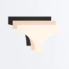 3 Invisible Cotton Blend Thongs 3 Invisible Cotton Blend Thongs