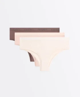 3 Logo Cotton Blend Hipster Briefs