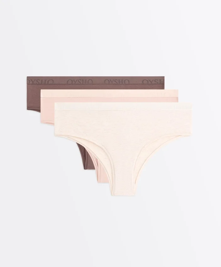 3 Logo Cotton Blend Hipster Briefs 3 Logo Cotton Blend Hipster Briefs
