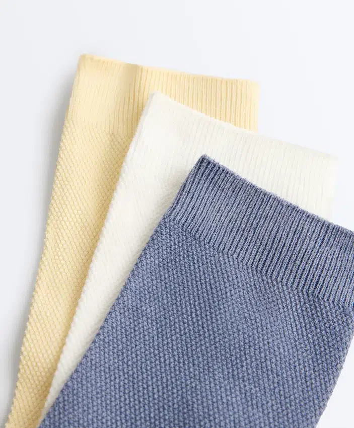 3 Pairs of Cotton Blend Classic Pique Socks 3 Pairs of Cotton Blend Classic Pique Socks