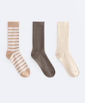 3 Pairs of Cotton Blend Classic Socks